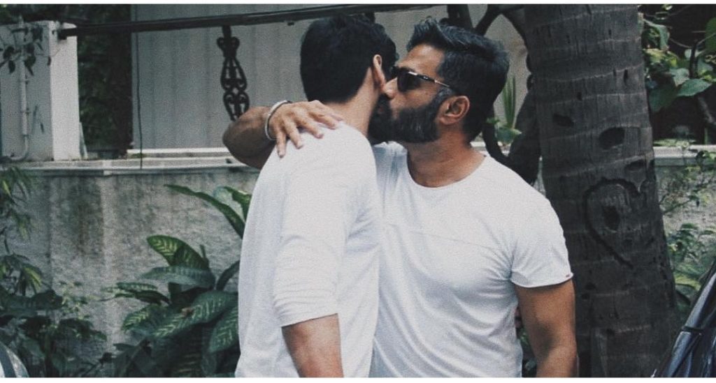 Ahan Shetty with sunil Shetty