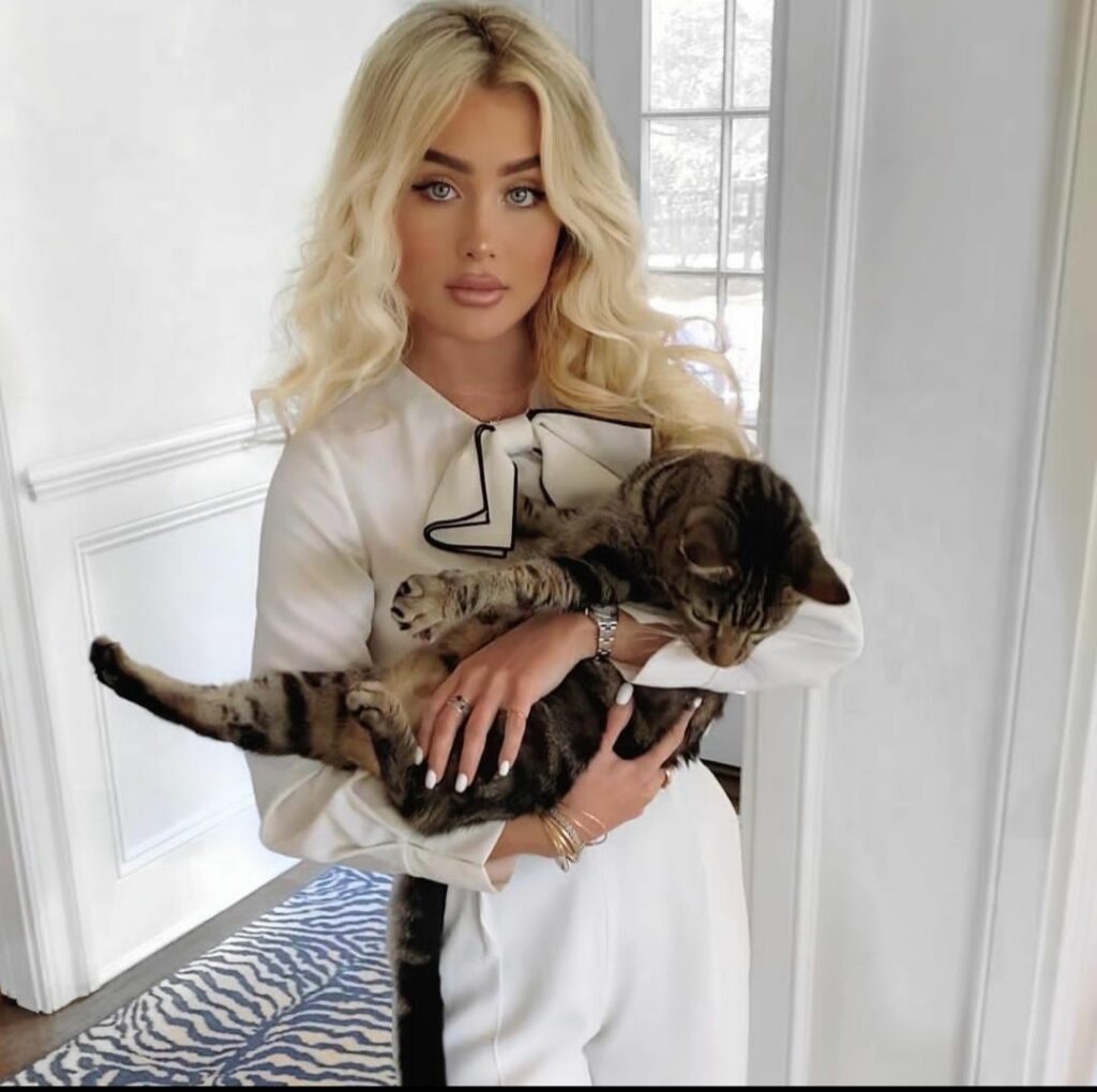 Mia with Cat